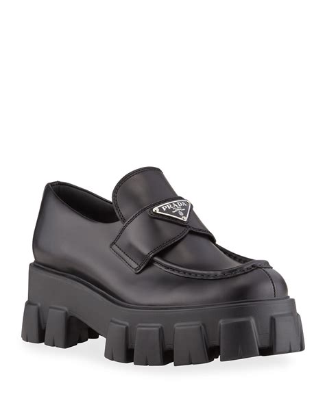 prada liafers|prada platform loafers.